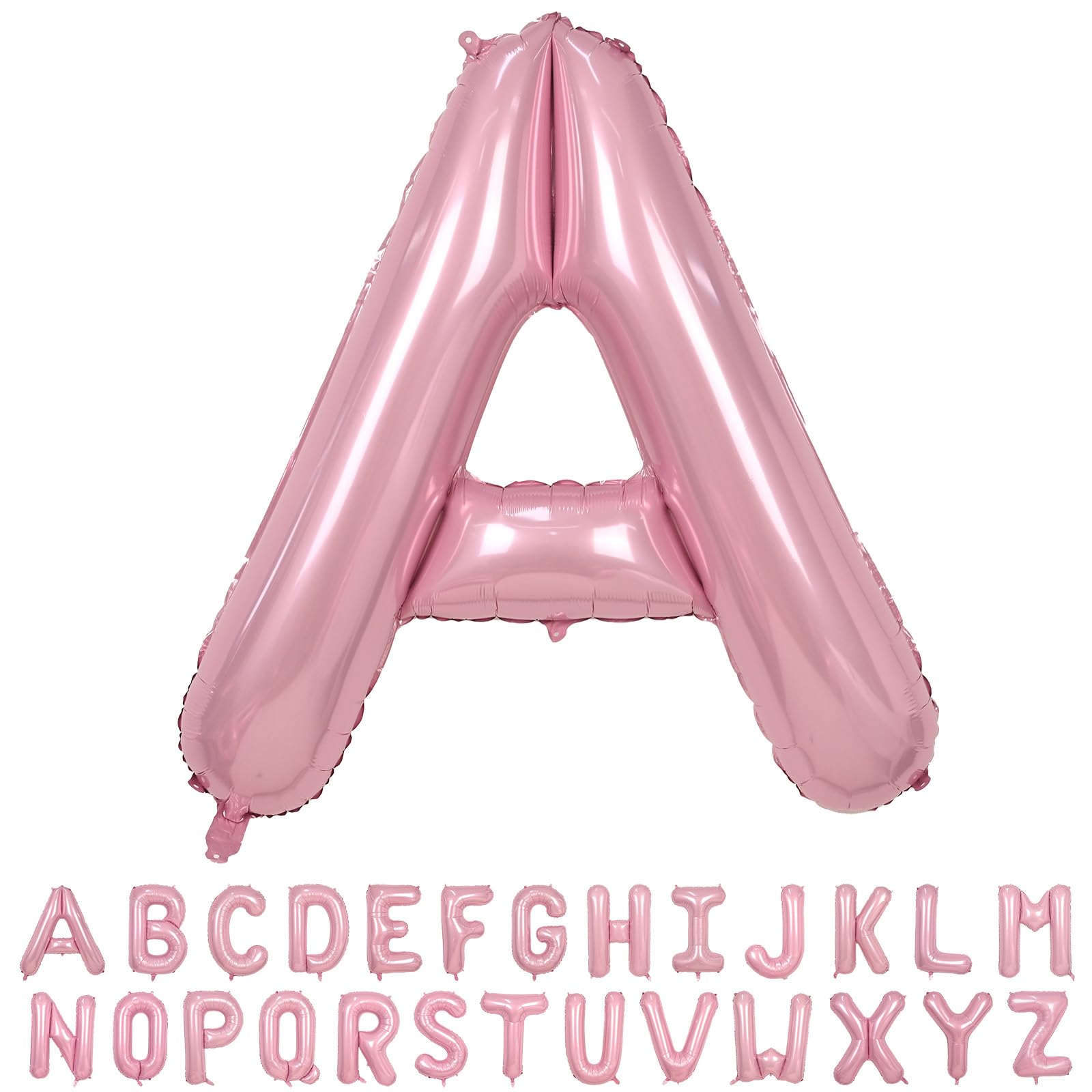 Photo 1 of 40 Inch Pink Letter Balloons, Large A Letter Balloons Foil Helium Balloon, Foil Big Single Alphabet A Balloon, Pink Letters for Birthday Party Decorations Wedding Bride Anniversary Supplies