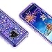 WOLLONY Galaxy S9 Case, 360 Full Body Shockproof Liquid Glitter Quicksand Bling Case Heavy Duty Phone Bumper Non-Slip Soft Clear Rubber Protective Cover for Samsung Galaxy S9 - Purple