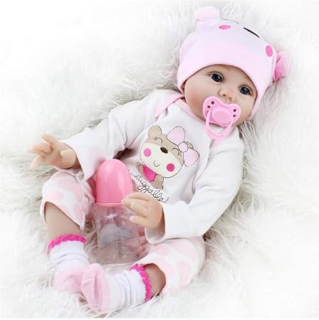 HOOMAI Reborn Babys mädchen 55cm lebensecht silikon Puppe Girl doll günstig Magnetisches Spielzeug