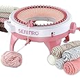 Sentro Knitting Machine, 48 Needles Knitting Loom Machine with Row Counter, Knitting Board Rotating Double Knit Loom Machine Kit