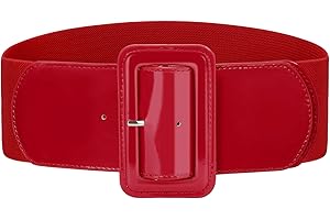 VONMELLI Stretchy Wide Women Belts Elastic Vintage Belts for Women Fashion Ladies Waist Belt for Dress