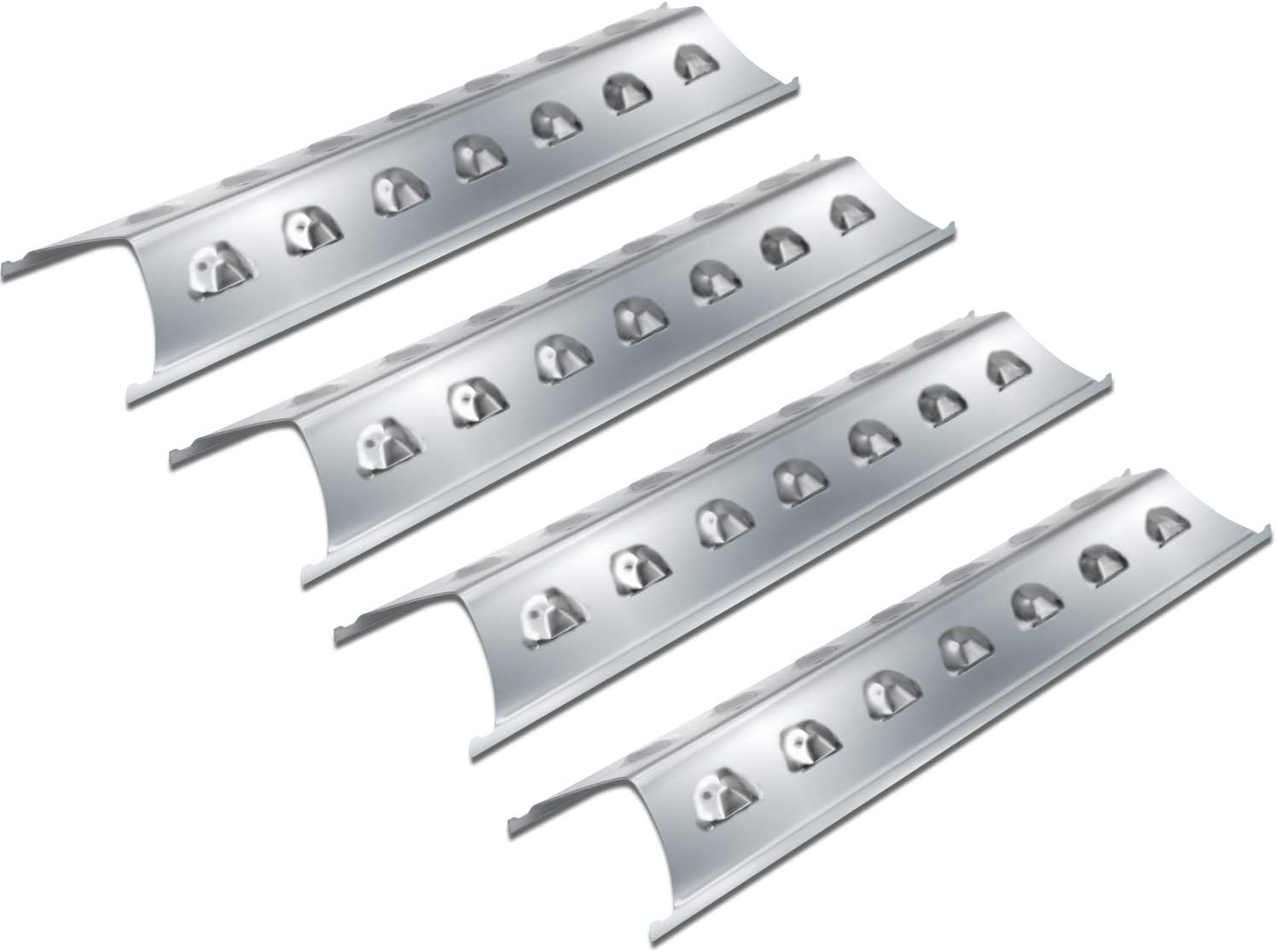 VICOOL Stainless Steel Heat Plate Shield Replacement for Select Gas Grill Models for Brinkmann 810-7231-W 810-8300, Kenmore 148.16156210 Charmglow, hyJ518A (4-Pack)