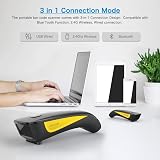 NETUM C750 Bluetooth 2.4G Wireless Mini Barcode Scanner 1D 2D QR USB view 3