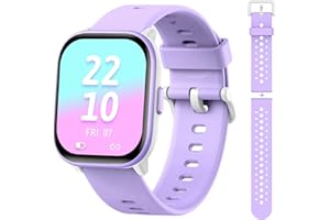 meoonley Kids Watch for Girls Boys with IP68 Waterproof, Girls Watch with 19 Sports Modes, Sleep Tracking, Pedometer, Stopwatch, Kids Activity Tracker, Birthday Gifts for Girls Age 6-15 Years Old
