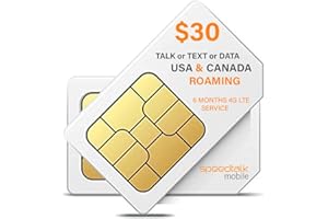 SpeedTalk Mobile $30 SIM Card for GSM GPS Tracking Kid Child Elderly Pet SmartWatch Car Tracker Devices Locators - 6 Months Service - USA Canada & Mexico Roaming