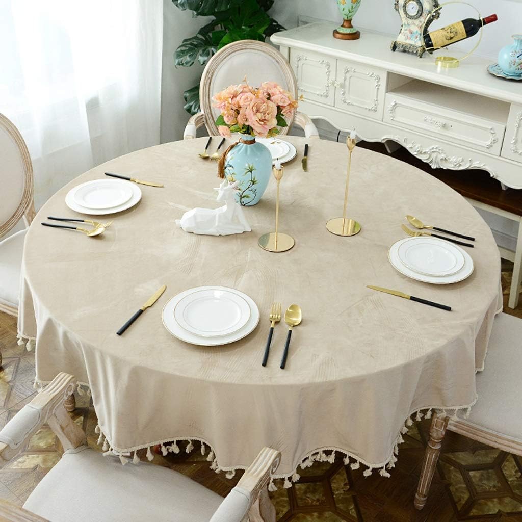 Amazon Com Lrr Round Table Cloth For Holiday Family Gatherings Christmas Dinner Great For Buffet Table Parties Holiday Round Tablecloth Color C Size 120cm Home Kitchen