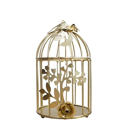 Powerpuff - Golden Color Bird Cage for Home Decoration