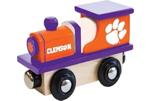 MasterPieces NCAA Clemson Tigers Real Wood Toy Train Engine - Premium Quality, Educational, and Fun Activity for Kids and Families - Great Gift Idea for Holidays, Birthdays, and Everyday Playtime