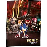 Sonic The Hedgehog Prime Anime Bedding Super Soft Silk Touch Throw, 46 in x 60 in, (Officially Licensed Product)