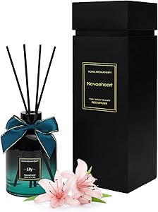 NEVAEHEART Reed Diffuser, Lily Scented Reed Diffuser Set, Home Fragrance Scent Diffuser, Oil Diffuser Sticks, 6.1 oz (180ml)