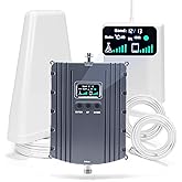 Cell Phone Signal Booster for Home& Office with Band 66/2/4/5/12/17/13/25 for All Canadian Carriers | Up to 5500 Sq Ft | Boos