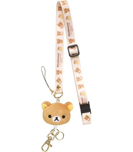 Amazon.com: San-x Rilakkuma Neck Strap Keychain : Clothing, Shoes
