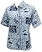 La Leela Autumn Winter Spring Blouses Hawaiian Womens Shirt Collar Short Sleeves 100% Cotton