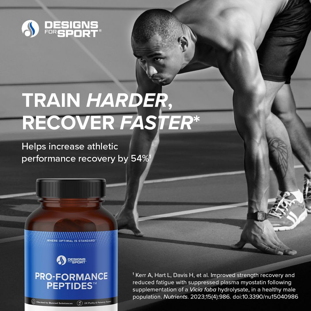 Designs for Sport Pro-Formance Peptides - Supports Muscle Growth & Recovery* - Athlete Formula to Support Peak Performance* - NSF Certified for Sport - 120 Vegetarian Capsules