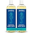 Puracy Natural Body Wash – Citrus & Sea Salt – The Purest Bodywash for Men and Women - Moisturizing, Antibacterial Shower Gel