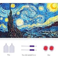 Crafts Graphy 5D DIY Diamond Painting Kits for Adults Full Drill - Circular Drill, Starry Night, Large Size 16 x 20 Inches