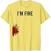 I'm Fine Graphic Zombie Slash Movie Halloween T-Shirt