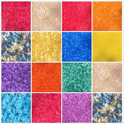 Jelly Rolls Quilting Fabric Cotton by Fabric Freedom Bali Batik Design 100% Printed Cotton Pack of 40 Strips 2.5" Width x 42" Length Approx 2.5 Metres