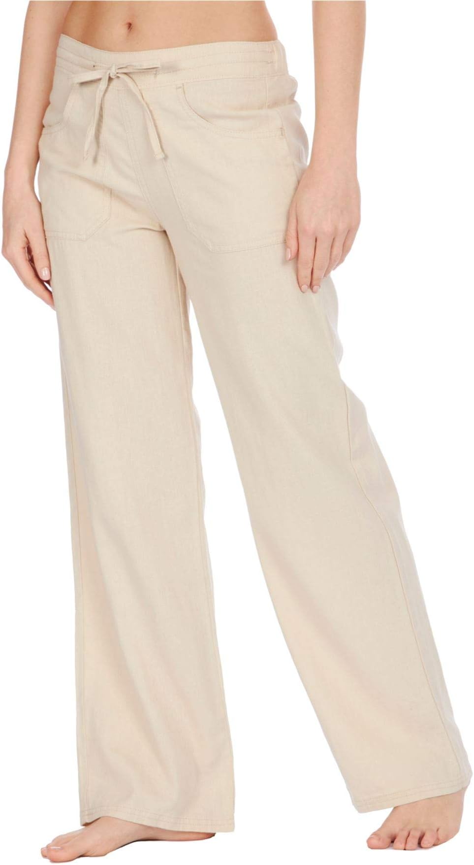 Style It UpWomens Linen Trouser - Ladies Full Length Casual Khaki Cargo Pants - Lightweight and Comfortable Linen's - Ideal for Summer, Beach and Holidays