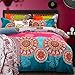 Pangzi Bohemian Duvet Cover Set Lightweight Microfiber Bedding Set (Twin)