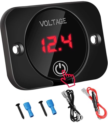 WODHMIEY Chargeur Moto USB-A + Type-C Avec Voltmètre – 12V-24V Étanché IP65, Sortie Rapide 5V/3.4A Bleu – Adaptateur Guidon Universel