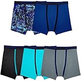 Fruit of the Loom Boys Boxer Briefs Solids and Prints (US, Alpha, Medium, Regular, Multicolor)