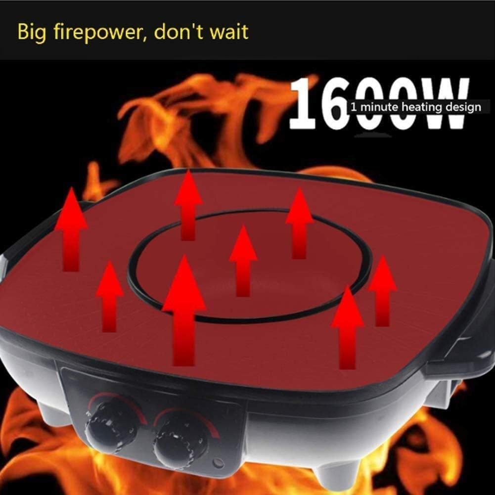 review WYQ Barbecue Hot Pot, Electric Grill Health Coating Smoke-Free Non-Stick Electric Hot Pot Electric Grill (Black)