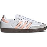 adidas Samba OG Women's Shoes, Footwear White/Clear Orange/Semi Coral, Size 6
