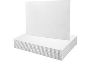 Clapzooki 12 PCS Rectangle Cake Boards 1/4 Inch Half Sheet Drum - White Grease Proof Board for Baking Desserts Pizza Pastry Party Decorate (10x14 Inch)