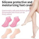 Women Moisturizing Foot Mask Exfoliating Silicone Socks Dry Cracked view 2