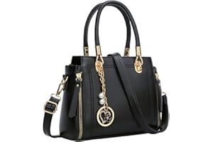 KKXIU Stylish Women Satchel Purses and Handbags Vegan Leather Top Handle Shoulder Crossbody Bag