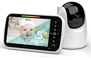 iFamily Baby-Monitor-with-Camera and Audio 5" LCD Screen Video Baby Monitor, Two Way Talk and Remote Camera, Night Vision and 960ft Range