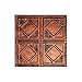 FASÄDE Traditional Style/Pattern 4 Decorative Vinyl Glue Up Ceiling Panel in Moonstone Copper (12X12 Inch Sample)