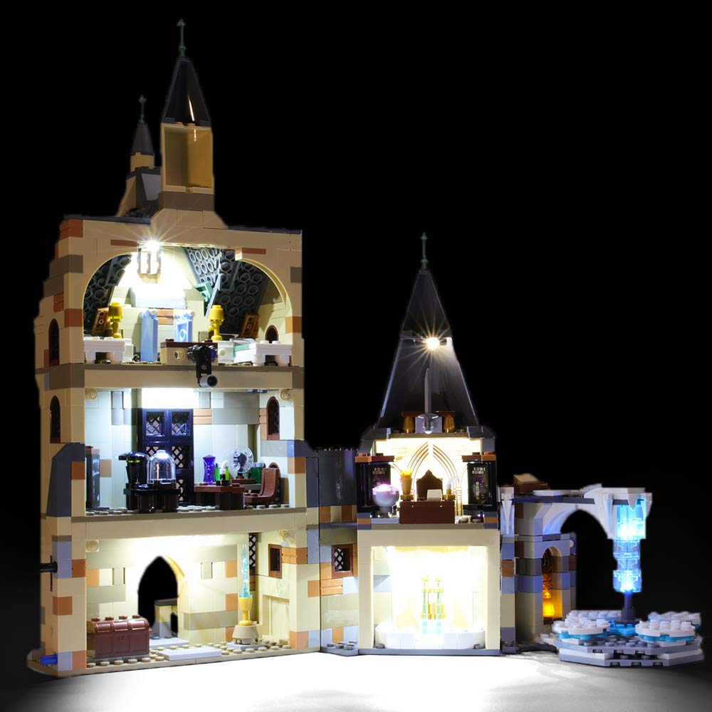 hogwarts castle clock tower lego