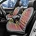 Custom Autos Gray Heated Car Seat Cushion 12v- with on Plug Comfortable Adjustable Straps Provides Warmth Temperature control Beneficial for cold Weather
