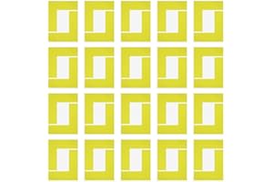 PATIKIL 5S Location Marking Corner, 64 Pcs 4 x 4 x 1.2 Inch PVC L-Shape Floor Marking Tape Workplace Floor Organization Markers for Office Warehouse Desk Table Top, Yellow