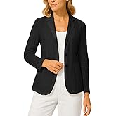Mina Self 2026 Summer Women's Linen Blend Blazer - Long Sleeves Lightweight Breathable Work Casual Jacket with Pockets
