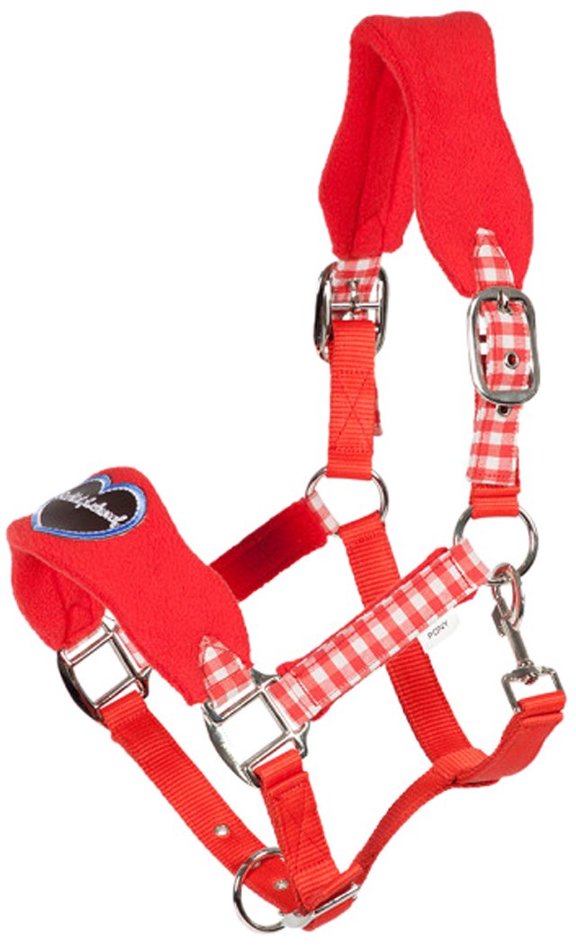 PFIFF 102433-219-Cob Plastic Halter Wiesn Horse Halter Thoroughbred M Red/Blue