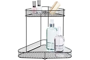 INTERDESIGN iDesign Vienna Metal Wire Standing Vanity Caddy, 2-Tier Baskets for Countertops, Desks, Dressers, Bathroom, Set of 1, Corner Shelf