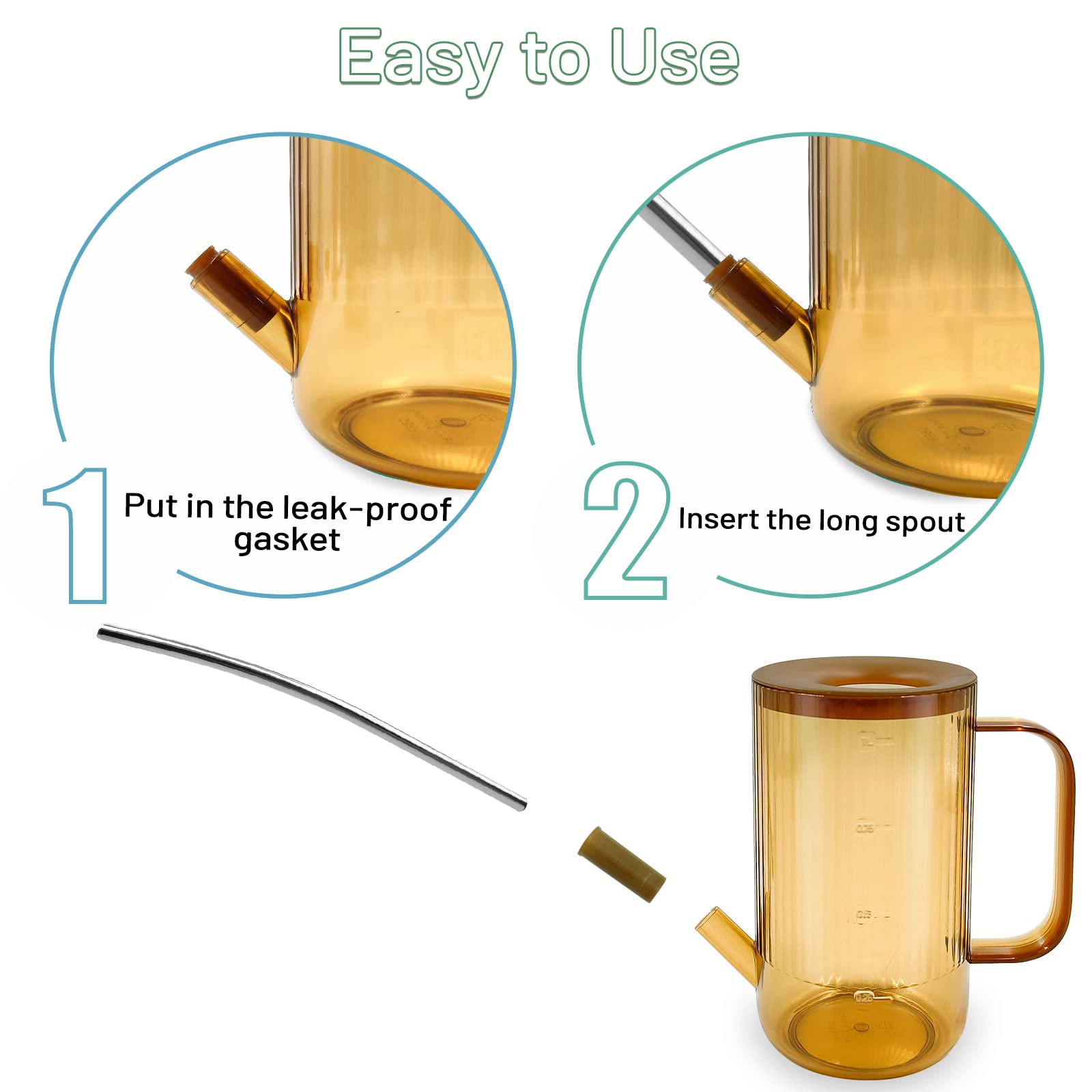 Watering Can for Indoor Plants, Small Indoor Watering Can with Long