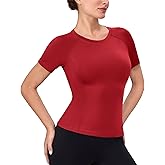 SPVISE Women's Compression Shirt Short Sleeve Workout Tops Athletic Baselayer Dry Fit Running Yoga Gym Basic T-Shirt Crewneck