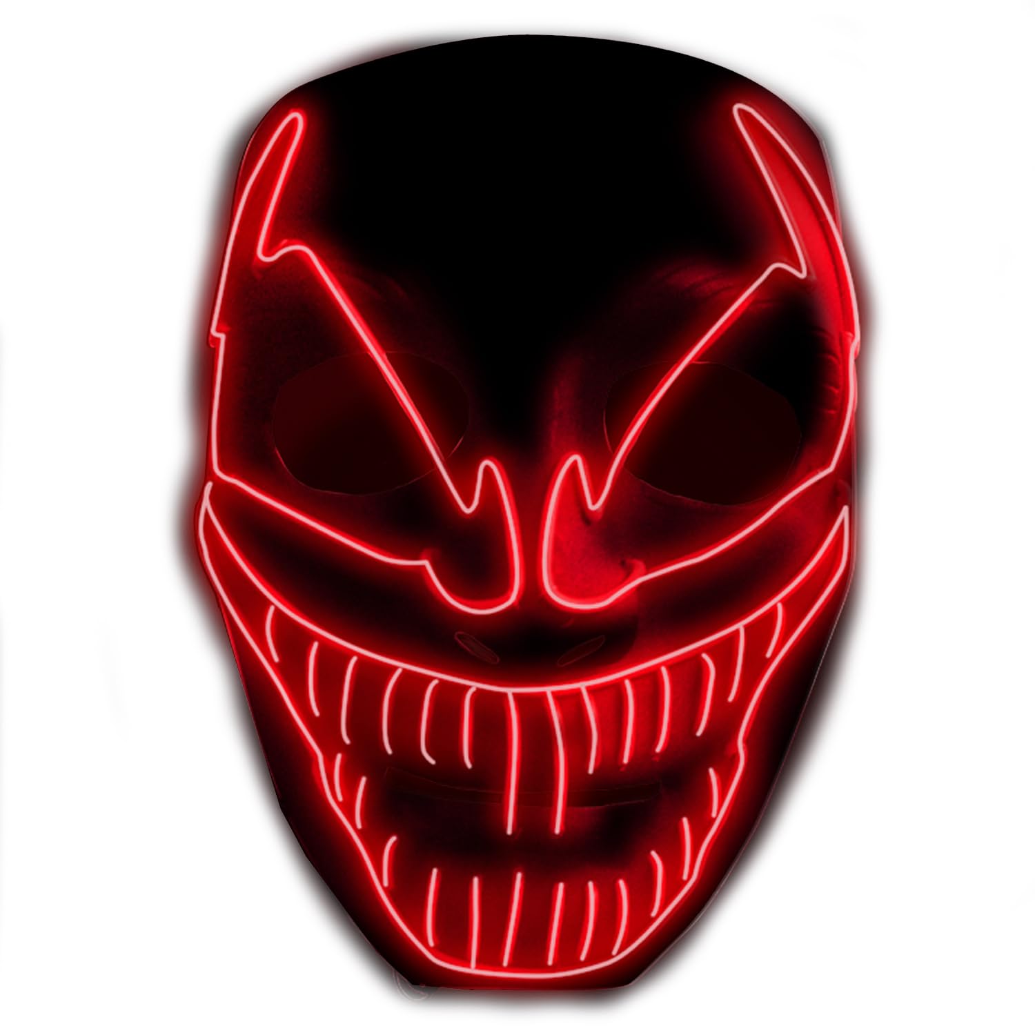 Original Cup | LED Lights Mask | Venom | Premium Quality | Rigide Plastic | 3 Modes | Neon Mask | Halloween