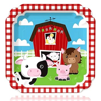 16 Farm Animal Barnyard Party Farmhouse Fun Luncheon Napkin 2nd