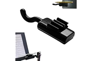 Agamino 2-in-1 Bow Holder for Music Stand with Pencil Clip, Universal Bow Hanger Hook for Cello, Viola, Bass, Fits Most Foldi