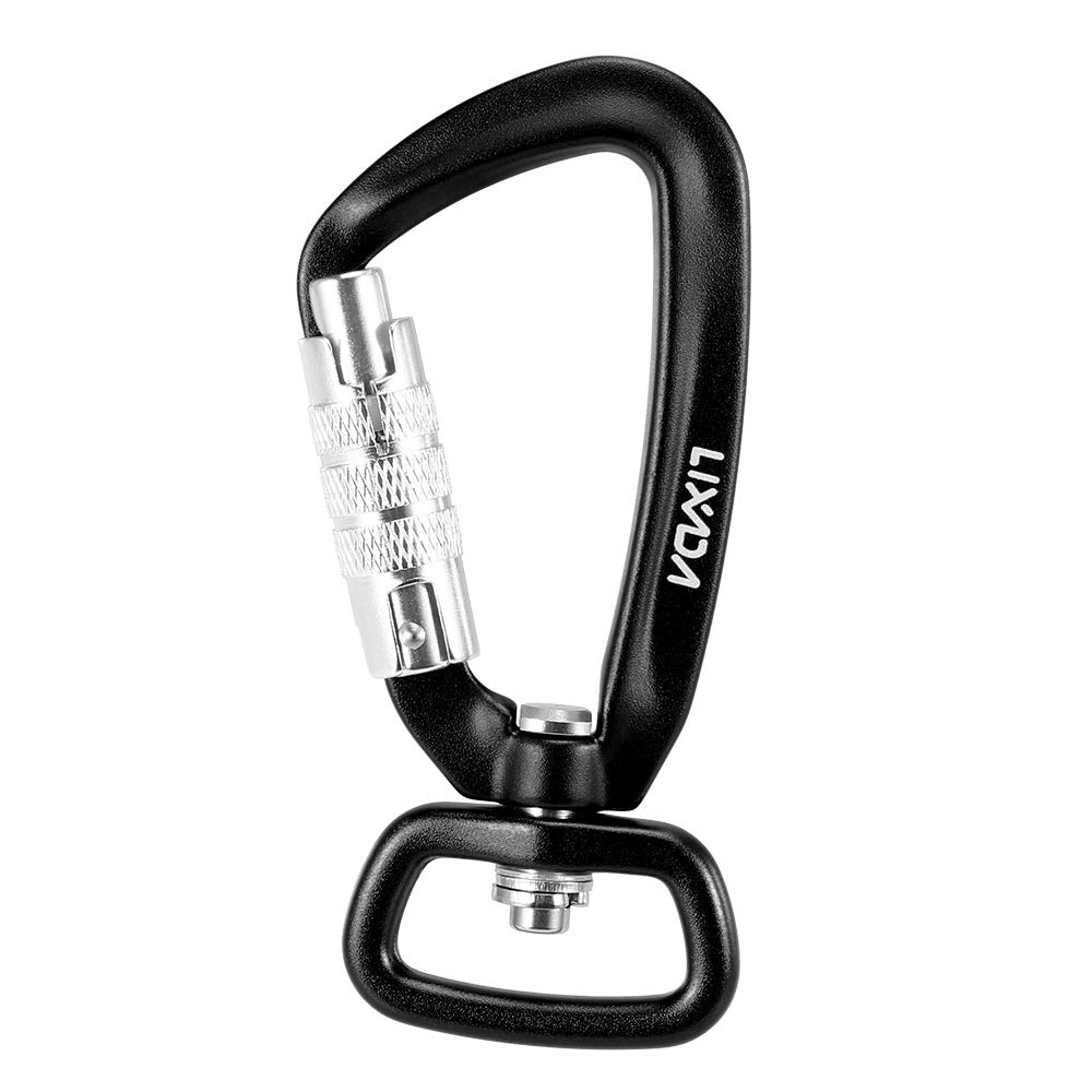 Lixada Swivel Carabiner Clip 360° Rotatable Auto Lock Swivel Hammock Hanging Clip