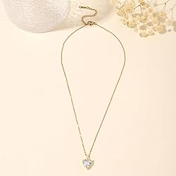 14K Gold Plated Diamond Necklaces for Women April