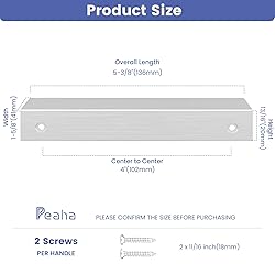 Peaha 10 Pack Kitchen Cabinet Handles 4 inch