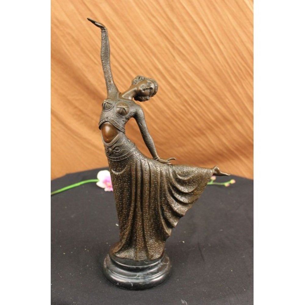 ART DECO REPRODUCTION CHIPARUS BRONZE SCULPTURE STATUE Amazon.co.uk