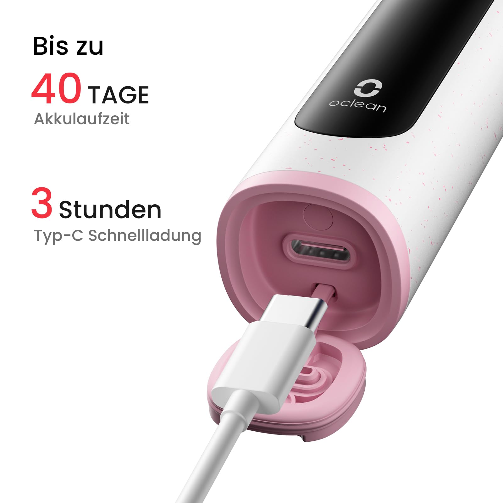 Oclean X Lite elektrische Zahnbürste Gift Set Grau, Schallzahnbürste mit 1+2 Ersatzbürstenköpfe, Ein Knopf Bedienung, IPX7 Wasserdicht Electric Toothbrush mit 5 Putzprogrammen, Timer und Reise Etui 5