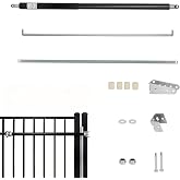 TB400 Heavy Duty Hydraulic Self-Closing Gate Closer, Adjustable Soft Close for Outdoor Fence, Fits 95-195 lb, 44-72 Inch Wide, Ideal for Farm, Ranch, Garden, Pool &amp; Yard